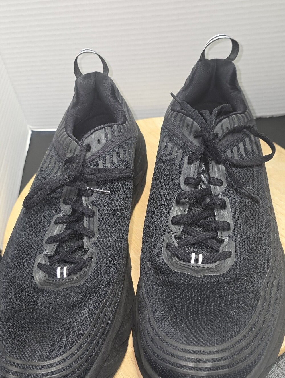 Mens HOKA One One Bondi 6 Triple Black Running Shoes